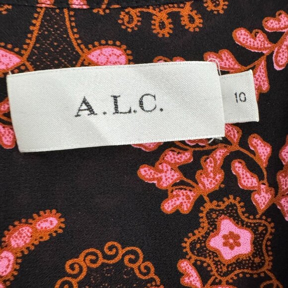 A.L.C. Silk Paisley Sacha Floral Dress, Size 10. Fits like size 8 - Picture 4 of 9